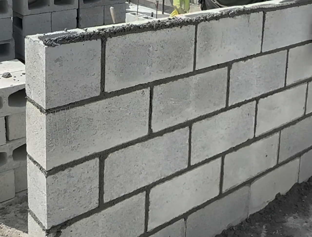 Concrete block wall construction in Scarborough, GTA