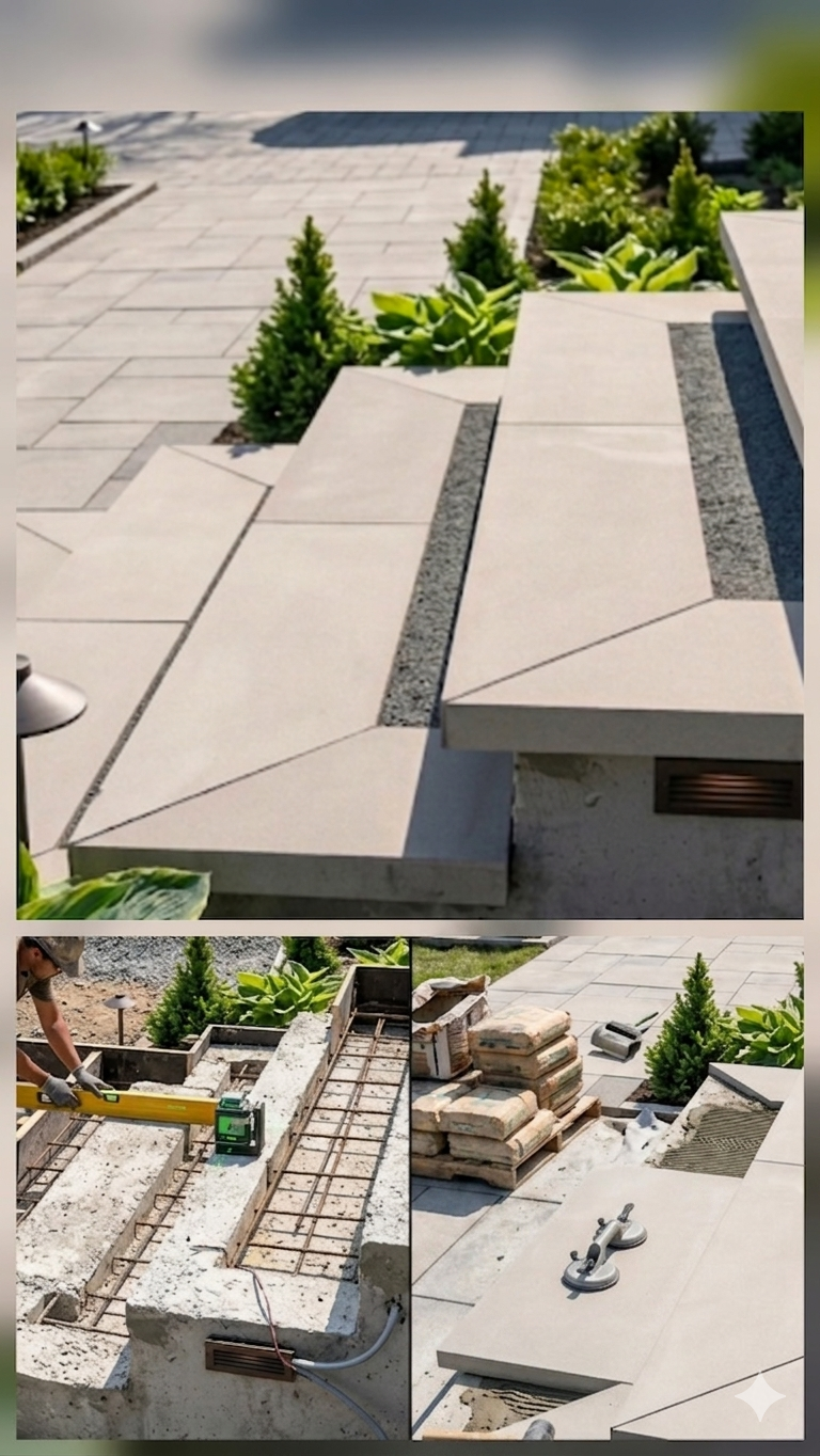 Stone walkway and entrance steps in Mississauga, GTA — Olprrix Services