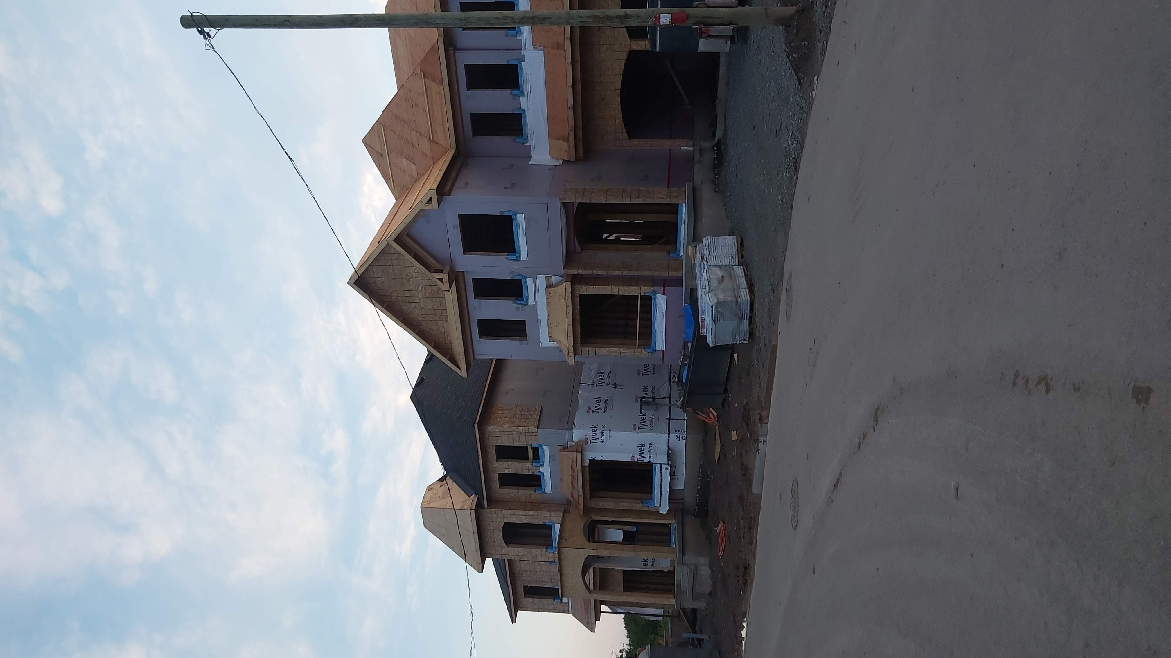 Custom home framing before masonry in Vaughan, GTA