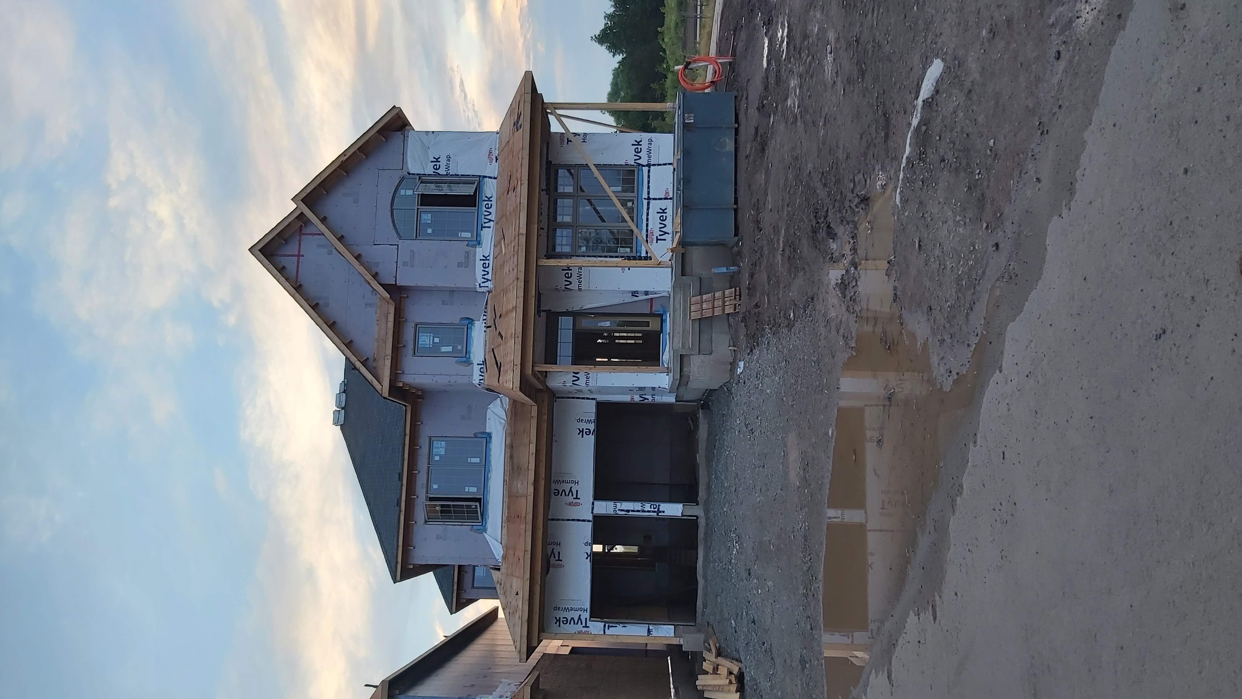 Custom home build ready for masonry in Mississauga, GTA