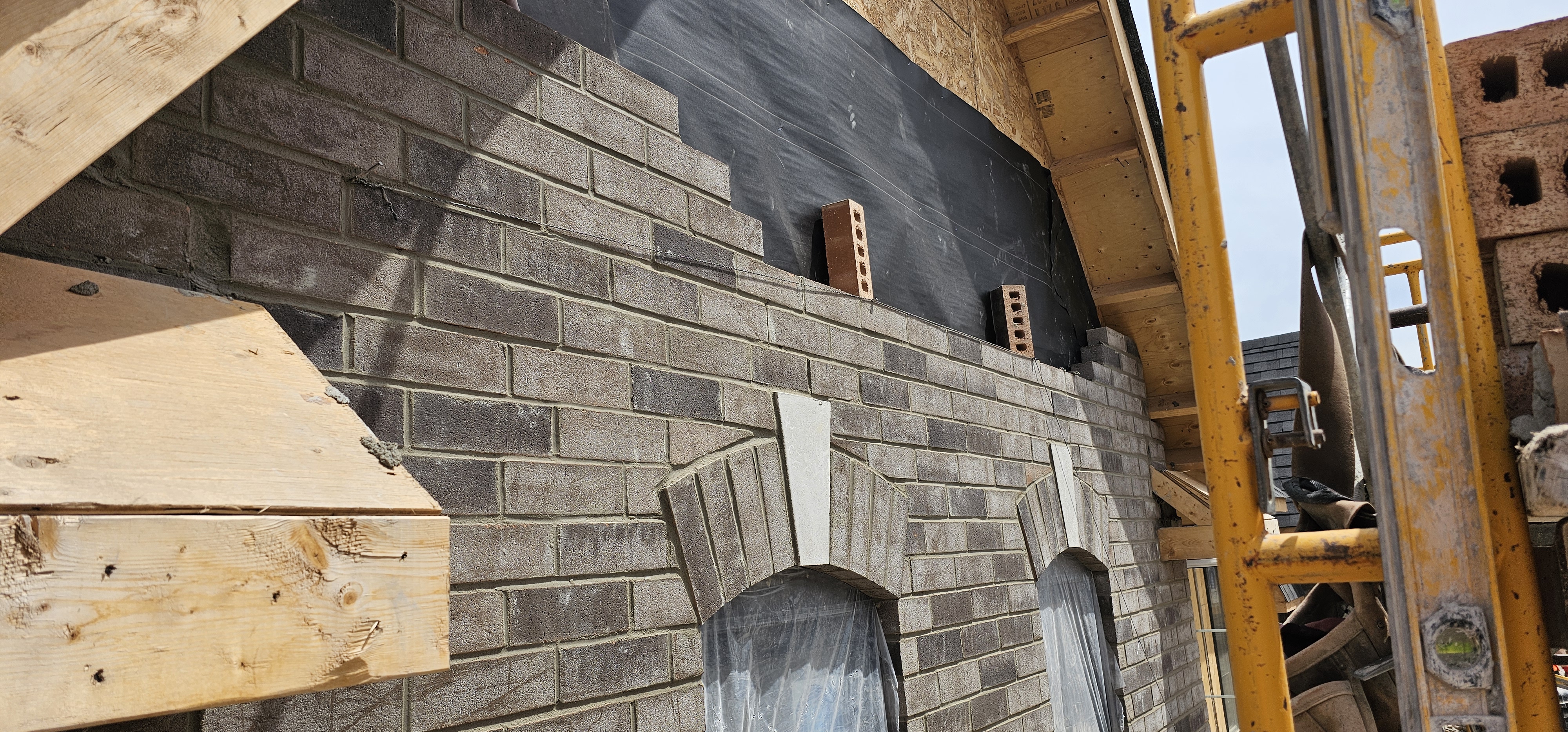 Brickwork with arched opening detail in Scarborough, GTA
