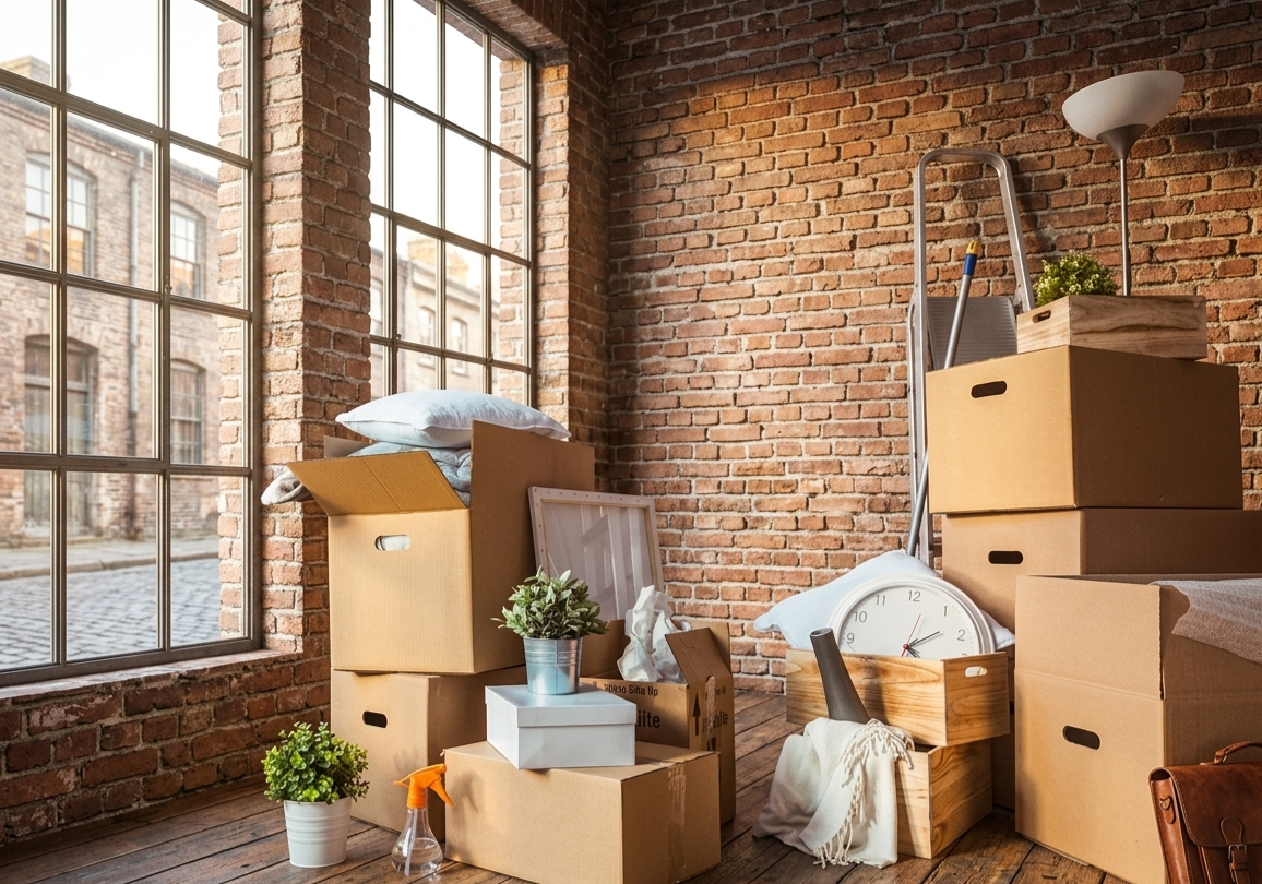 Packed moving boxes ready for transport in Toronto and GTA — Olprrix Services